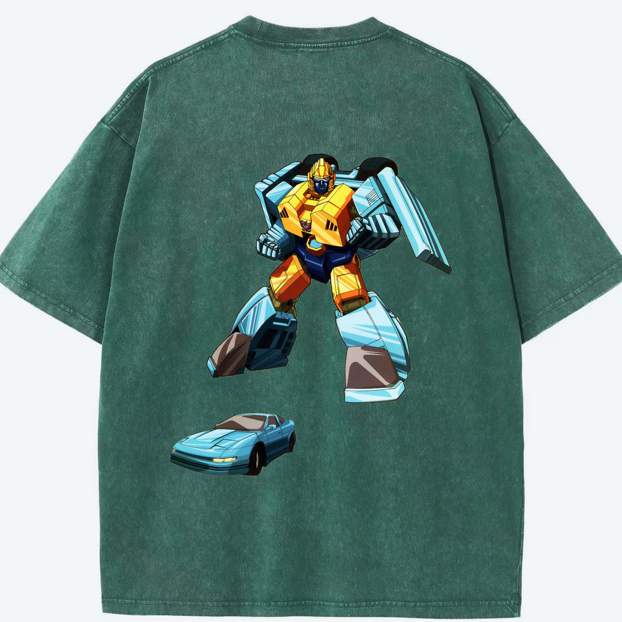 （画像用）  綿100% ヴィンテージ風 半袖Tシャツ（背面プリント）